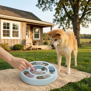 Dog Puzzle Toy for IQ Training & Mental Enrichment, Treat Dispensing, Blue
